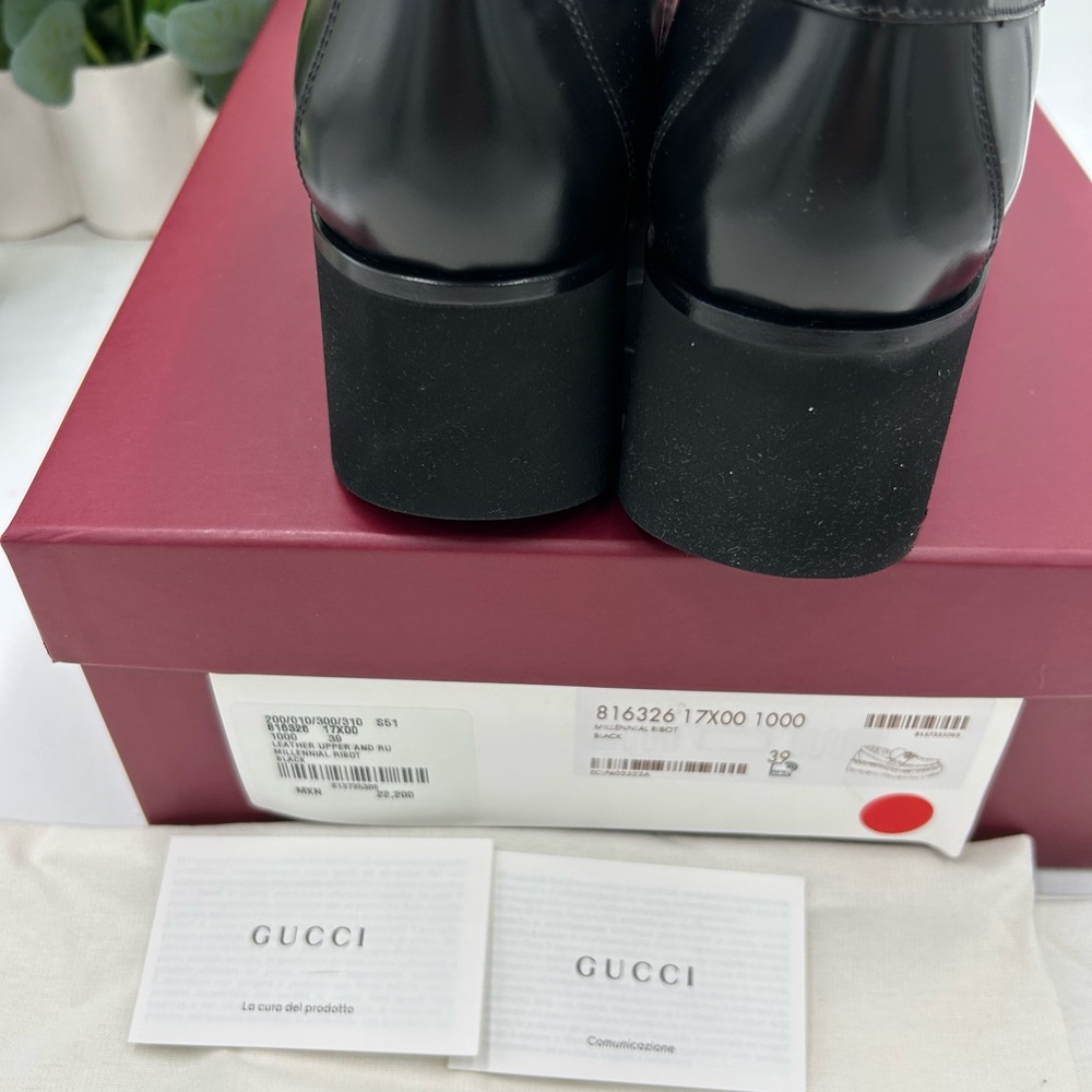 Women's Gucci double G platform, leather loafers size 39 made in Italy - Picture 7 of 10